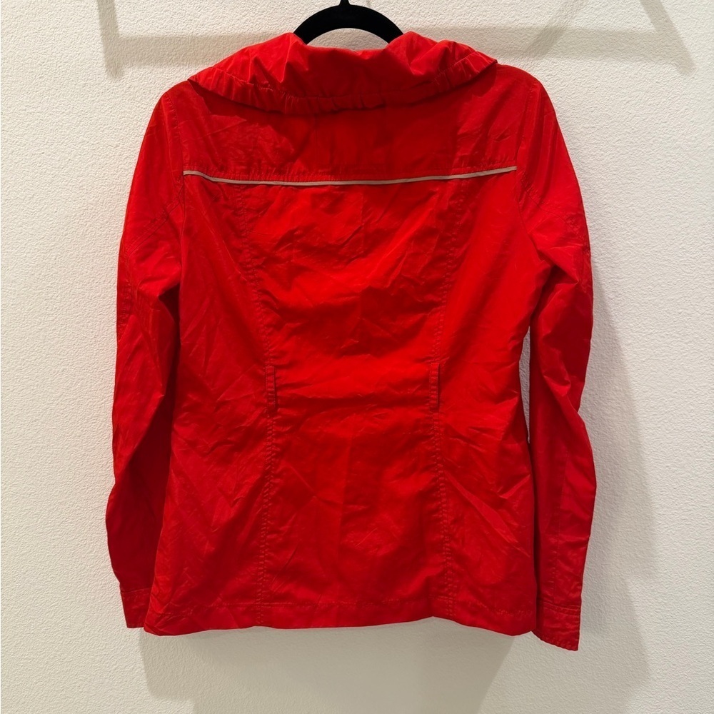 The Limited Bright Red Lightweight Utility Jacket Classic Minimal Chic - Picture 3 of 6